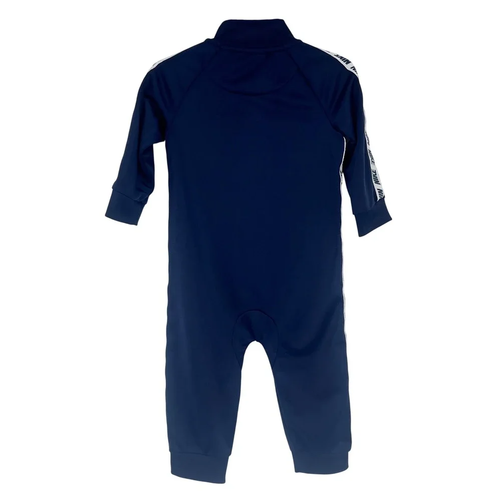 Nike Baby Tracksuit Size 18M‎ All In One Navy Blue Logo Tape Sporty